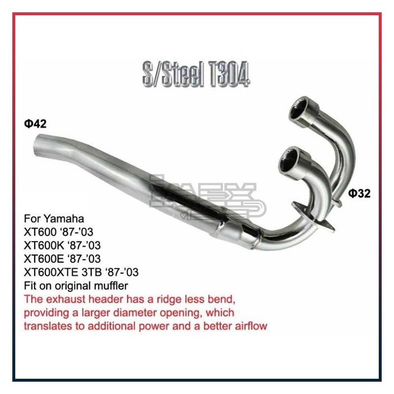Collecteur pour Yamaha XT 600 / E / K Collecteur pour Yamaha XT 600 / E / K