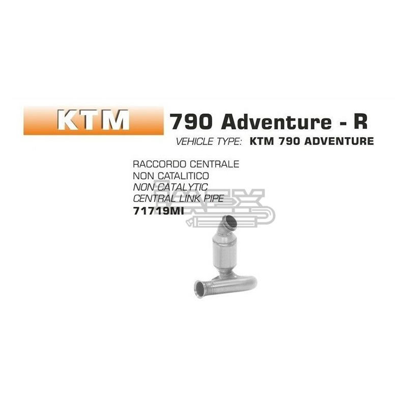 Manchon raccord sans catalyseur pour KTM 790 Adventure 2019-... Manchon raccord sans catalyseur pour KTM 790 Adventure 2019-...