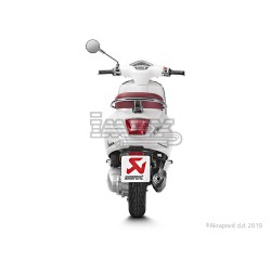 Ligne Complète AKRAPOVIC Racing Line Piaggio VESPA PRIMAVERA I-GET 2017-... Et VESPA SPRINT 125 2017-... Coupelle Carbone