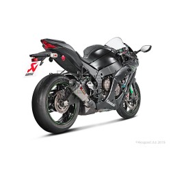 Silencieux AKRAPOVIC Slip-On Racing Kawasaki ZX 10 RR 2017-... Et ZX10R NINJA 2016-... Coupelle Carbone