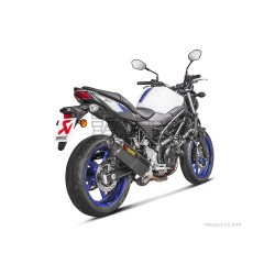 Silencieux AKRAPOVIC Slip-On Suzuki SV 650 2016-... Coupelle Carbone