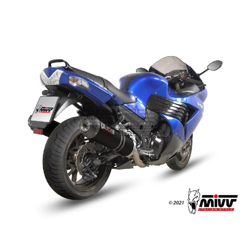 Silencieux MIVV SPORTLINE Ovale Kawasaki ZZR 1400 2006-2007 Silencieux MIVV SPORTLINE Ovale Kawasaki ZZR 1400 2006-2007