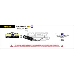 Ligne Complète ARROW Urban Aprilia SR 125/200 GT 2022-... Euro 5