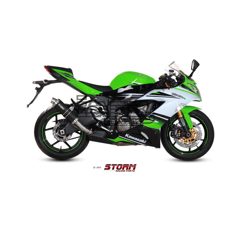 Silencieux Storm GP Adapt. KAWASAKI ZX6R 2009-2020 et ZX6R 636 2013-2016 Silencieux Storm GP Adapt. KAWASAKI ZX6R 2009-2020 et ZX6R 636 2013-2016