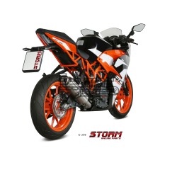 Silencieux Storm GP Adapt. KTM 125 / 390 Duke 2017-2020 et RC 125 / 390 2017-2021