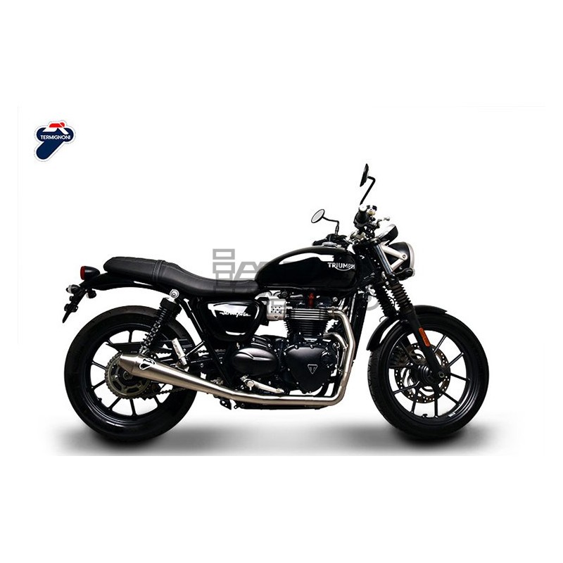 Ligne Complète TERMIGNONI Black Line Adapt.Triumph Street Twin 900 2016-2017 Ligne Complète TERMIGNONI Black Line Adapt.Triumph Street Twin 900 2016-2017