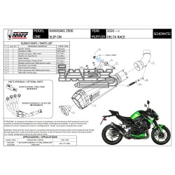 Silencieux MIVV DELTA RACE KAWASAKI Z 900 2020-...