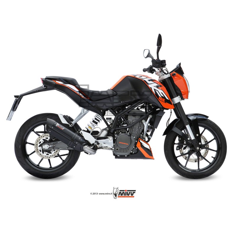 Demi ligne MIVV SUONO (coupelle carbone) KTM 125 DUKE 2011-2016 Demi ligne MIVV SUONO (coupelle carbone) KTM 125 DUKE 2011-2016